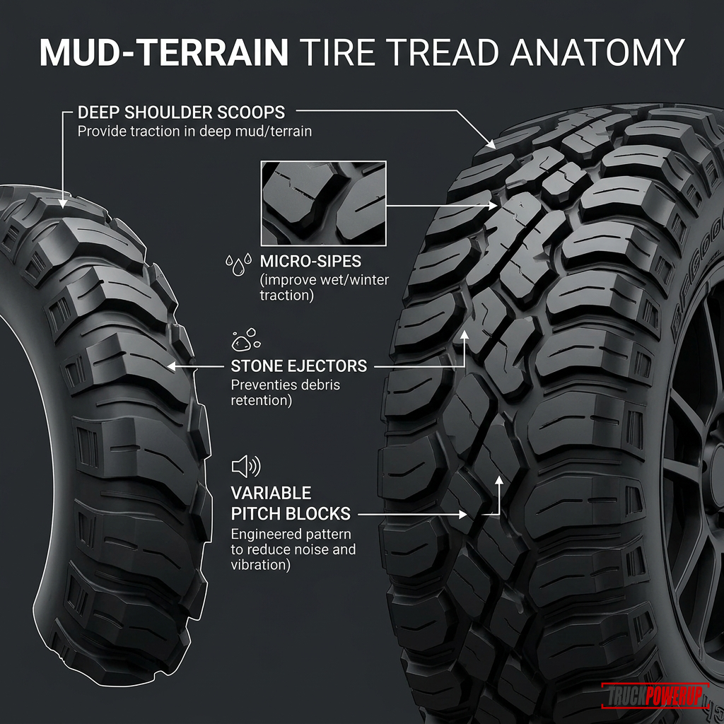 Anatomy of a Mud-Terrain Tread Block