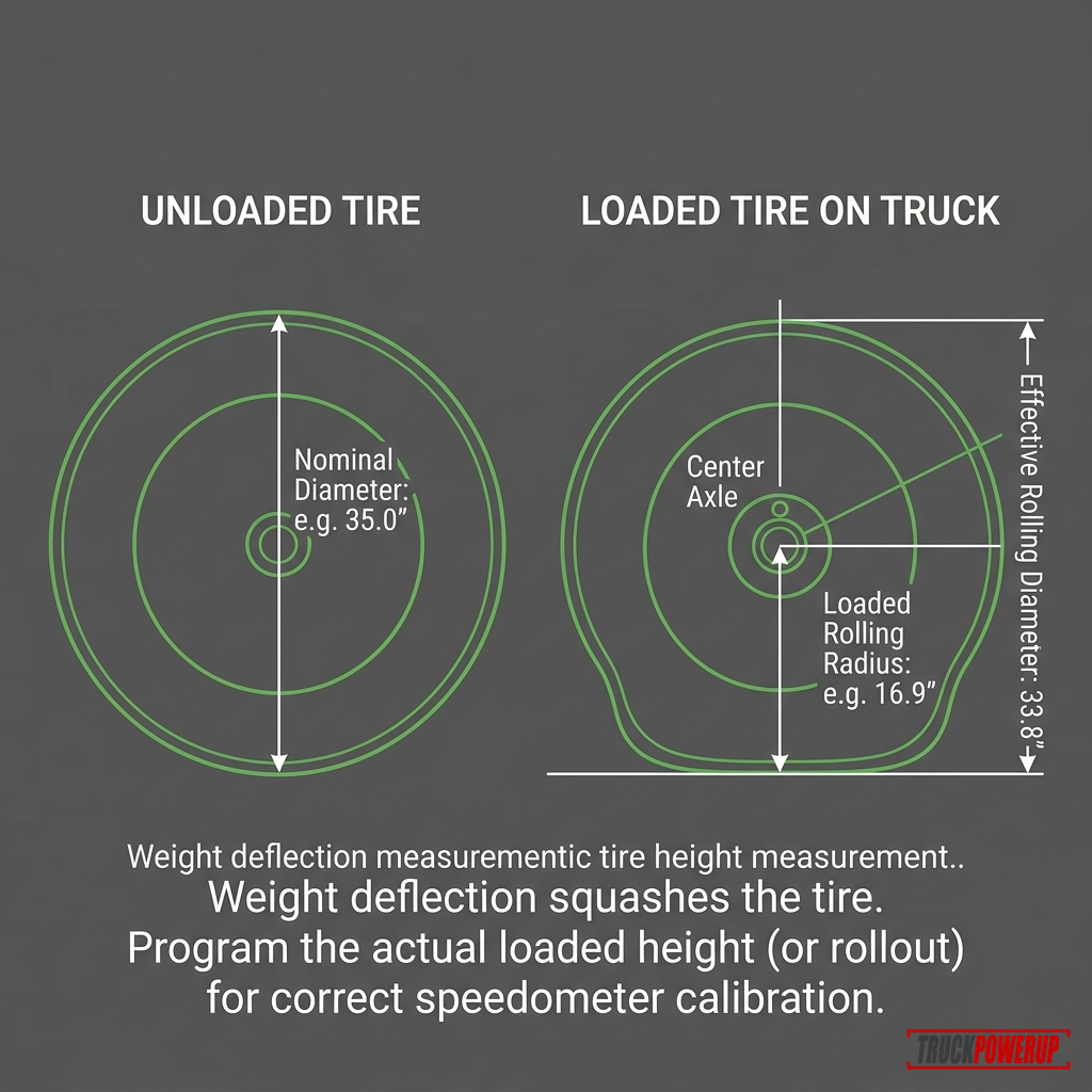 Loaded Rolling Radius vs Nominal Height