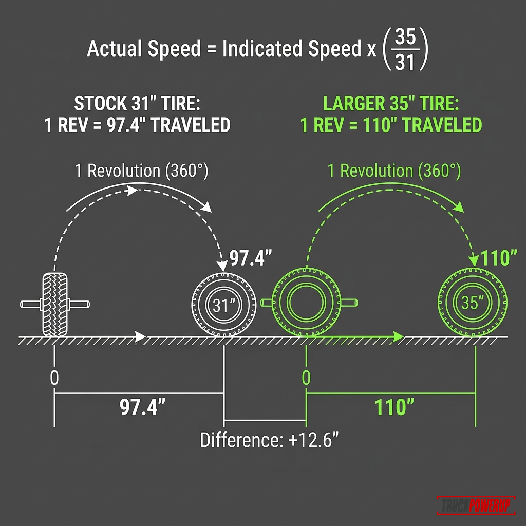 Chevy Tire Size Speedometer Error Comparison