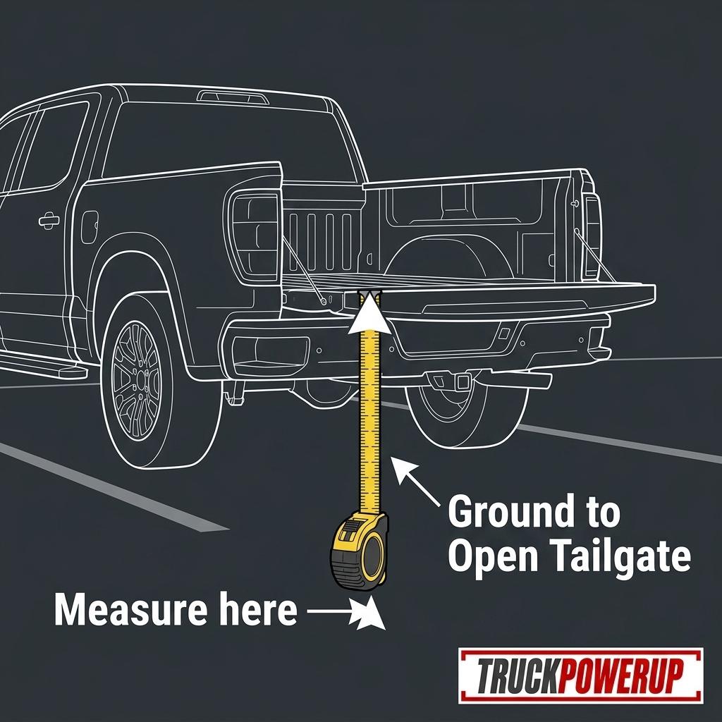 Tailgate height measurement guide