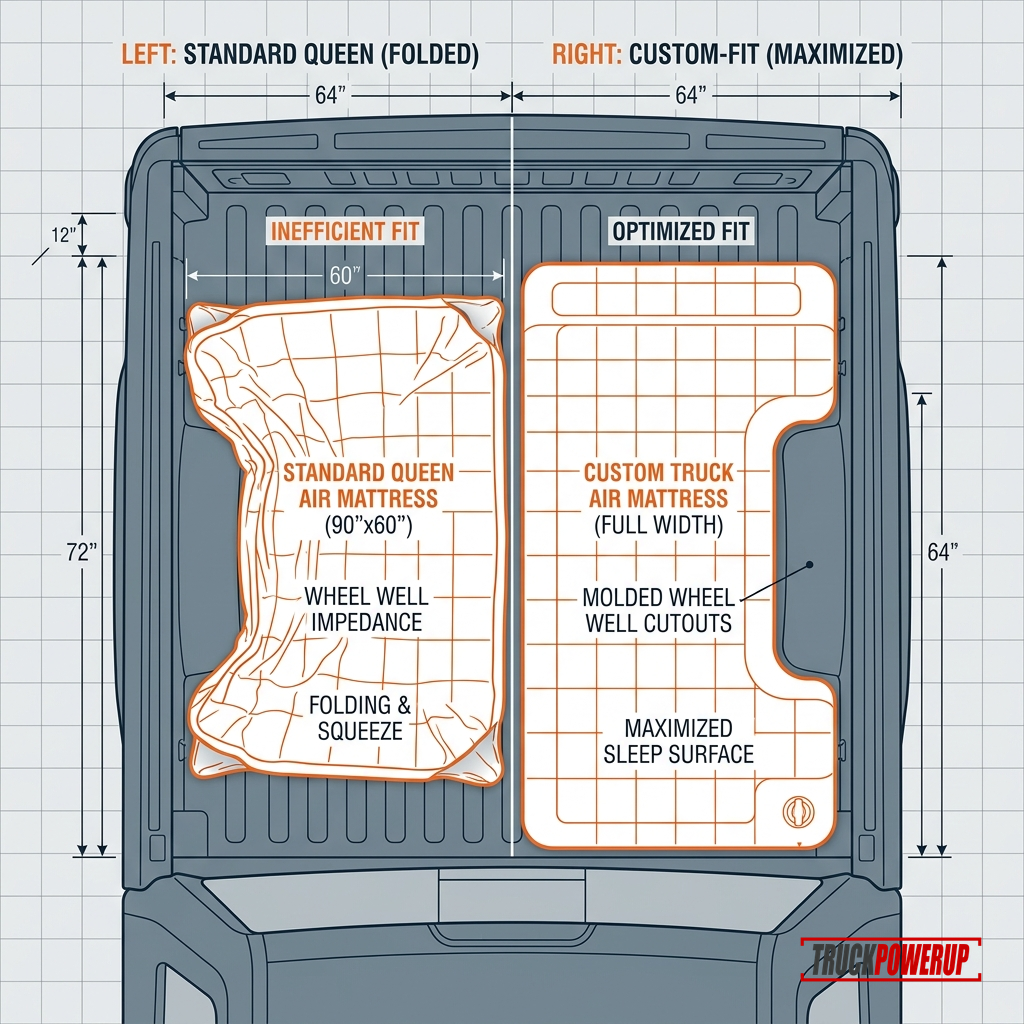 Truck Bed Mattress Sizing and Wheel Well Fitment